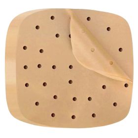 200Pcs Air Fryer Parchment Paper 9.05in Square Perforated Steamer Liner Sheet for Baking Cooking Easy Cleanup