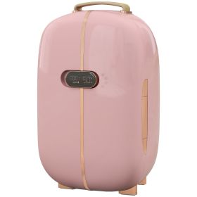 Skincare Fridge Portable 0.4 Cu. Ft Mini Fridge Timer Thermoelectric Cooler Refrigerator Beauty Makeup Cosmetics Pink