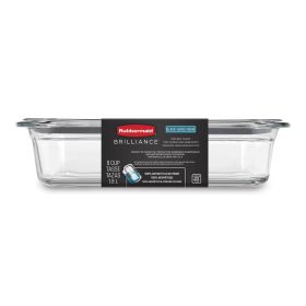 Glass Food Storage Container with Lid, BPA Free and Leak Proof, 8-Cup