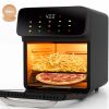 Air Fryer 12QT Convection Oven with 10-in-1 Multi Function, Visible Window and Touchscreen, Black