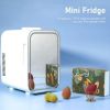 Mini Fridge 8L Portable Beauty Makeup Skincare Fridge Cosmetic LED Mirror Refrigerator with 3pcs Makeup Sponge
