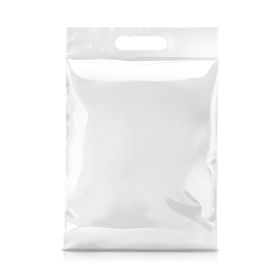 Die Cut Zipper Bags, 13 x 15 Inches. Pack of 500 Clear Polyethylene Die Cut Handle Reclosable Zip Bags for Clothes