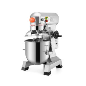 VEVOR Commercial Food Mixer 15Qt 600W 3 Speeds Adjustable 110/178/390 RPM Heavy Duty 110V with Stainless Steel Bowl Dough Hooks Whisk Beater Premium f