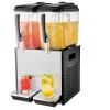 VEVOR Commercial Beverage Dispenser, 2 Tanks 12 L / 12.7 QT Per Tank Juice Dispenser