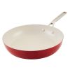 Hard Anodized 12.25 Inch Ceramic Nonstick Frying Pan, Oven Safe to 500Â°F, Empire Red