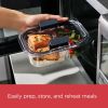 (4 pack)Food Storage Container, Medium Deep, 4.7 Cup, 2-Pack