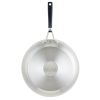 Stainless Steel 12 Inch Induction Frying Pan Metal Utensil and Dishwasher Safe, Brushed Stainless Steel