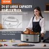 VEVOR Electric Roaster Oven, 24 QT Turkey Roaster Oven with Self-Basting Lid, 1450W Roaster Oven with Defrost & Warm Function, Adjustable Temp