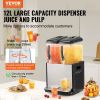 VEVOR Commercial Beverage Dispenser, 2 Tanks 12 L / 12.7 QT Per Tank Juice Dispenser