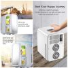 Mini Fridge 8L Portable Beauty Makeup Skincare Fridge Cosmetic LED Mirror Refrigerator with 3pcs Makeup Sponge