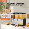 VEVOR Commercial Beverage Dispenser, 3 Tanks 18 L / 19 QT Per Tank Juice Dispenser