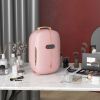 Skincare Fridge Portable 0.4 Cu. Ft Mini Fridge Timer Thermoelectric Cooler Refrigerator Beauty Makeup Cosmetics Pink