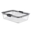 (2 pack)Glass Food Storage Container with Lid, BPA Free and Leak Proof, 8-Cup