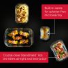 Glass Set of 4 Food Storage Containers with Latching Lids, 3.2 Cups