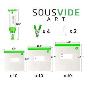 Vacuum composite packaging bag (Option: Green-20 piece set)