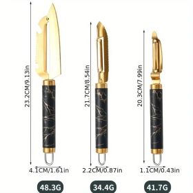 Professional Multifunctional Stainless Steel Peeler Set - Anti-rust Kitchen Tool For Fruits, Vegetables, Fish Scales And Corn With Ergonomic Non-slip (Option: 3pcfruitandvegetablepeeler)