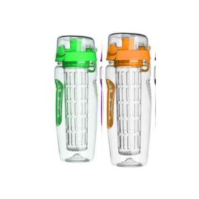 32Oz Fruit Infusing Infuser Water Bottle Water Fruit Bottle BPA Free Plastic Sport Fruit Infuser Water Bottles With Infuser Juice Shaker Drink Bottle (Option: Set1)