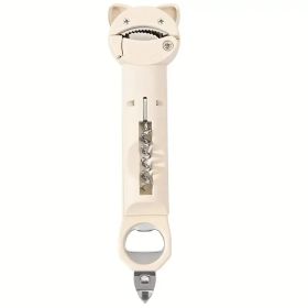 4-in-1 And 5-in-1 Can Openers And Bottle Openers, Suitable For Seniors With Arthritis And Hand Weakness, Multifunctional Retractable Magnetic Can Open (Option: Beige)