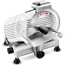 Meat Slicer Machine,8.5/10 Inch Commercial Meat Slicer, 240W Frozen Meat Cheese Deli Slicer,Premium Chromium-plated Steel Blade Semi-Auto Foody Slicer (Option: 85inch)