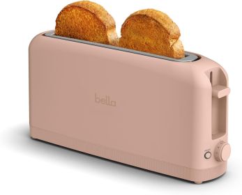 2 Slice Slim Toaster, Fits-anywhereâ„¢ Kitchenware, 6 Setting Shade Control with Reheat & Cancel Buttons, Fits sourdough, 10' Long Slot (Color: Blossom)