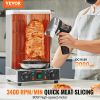 VEVOR Electric Shawarma Knife, 80W Cordless Battery Professional Turkish Knife, Commercial Stainless Steel Gyro Cutter